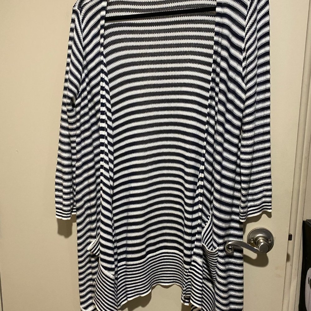 The Limited Navy and White Cardigan - NWOT